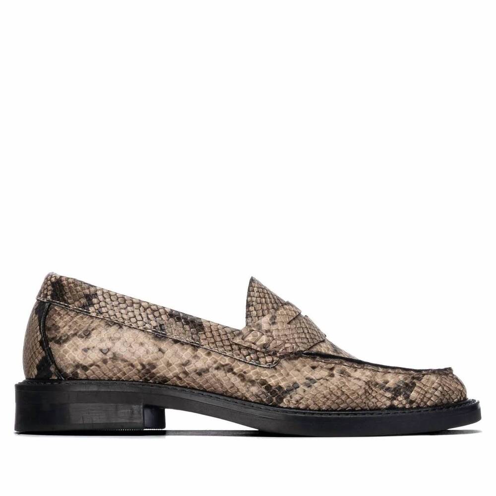 NEW XTI women's casual moccasins in snake
